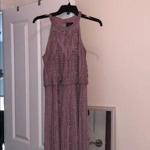 NWT Lavender gown with aero descent beading